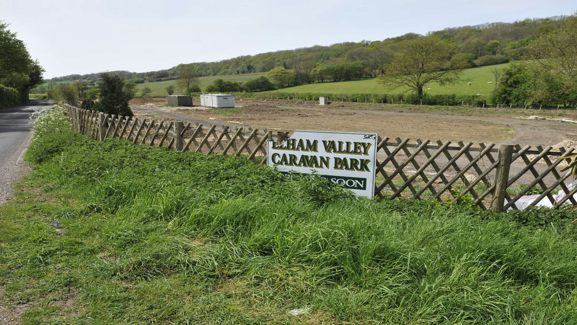 Elham Valley Holiday Caravan site.