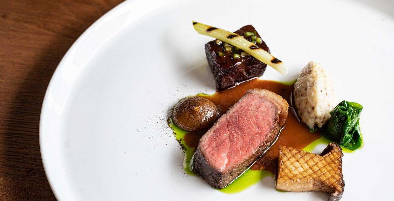 Hide and Fox is a Michelin-starred restaurant in Saltwood, less than 15 minutes from Port Lympne. Picture: Supplied by Port Lympne Hotel and Reserve