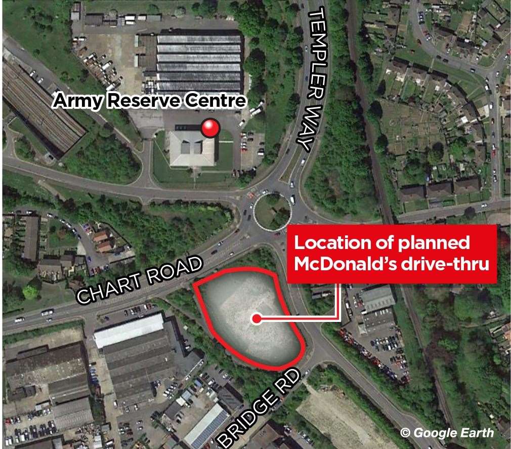 McDonald's is building its fourth Ashford restaurant along A28 Chart Road