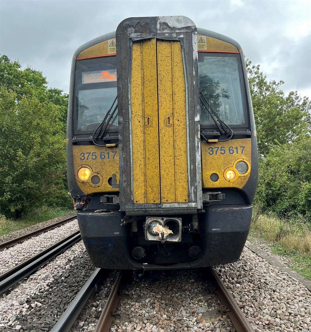 British Transport Police attended the scene to ensure the safety of the passengers. Picture: British Transport Police