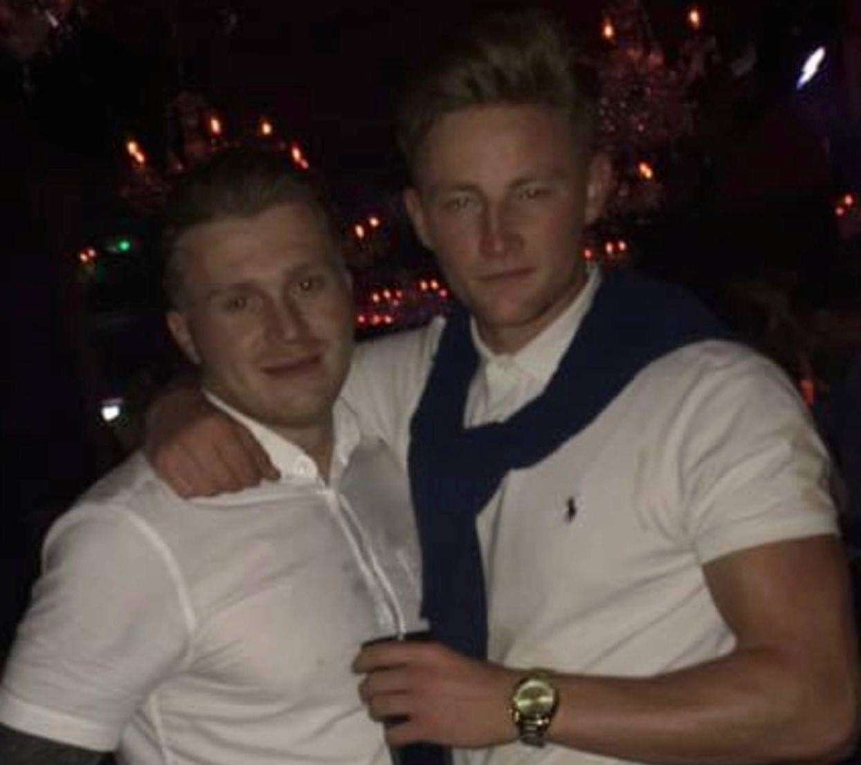 Frazer (right) with friend Josh