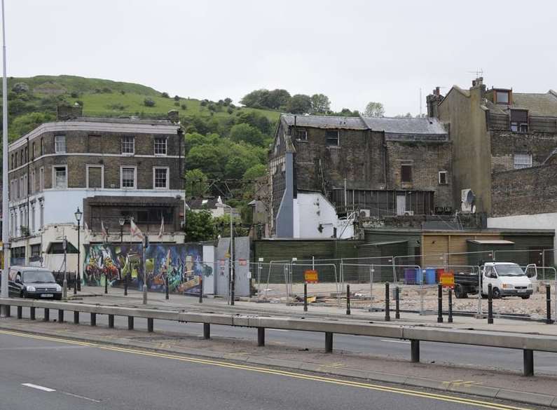 Dover's Townwall Street - a road that regularly becomes congested with port traffic