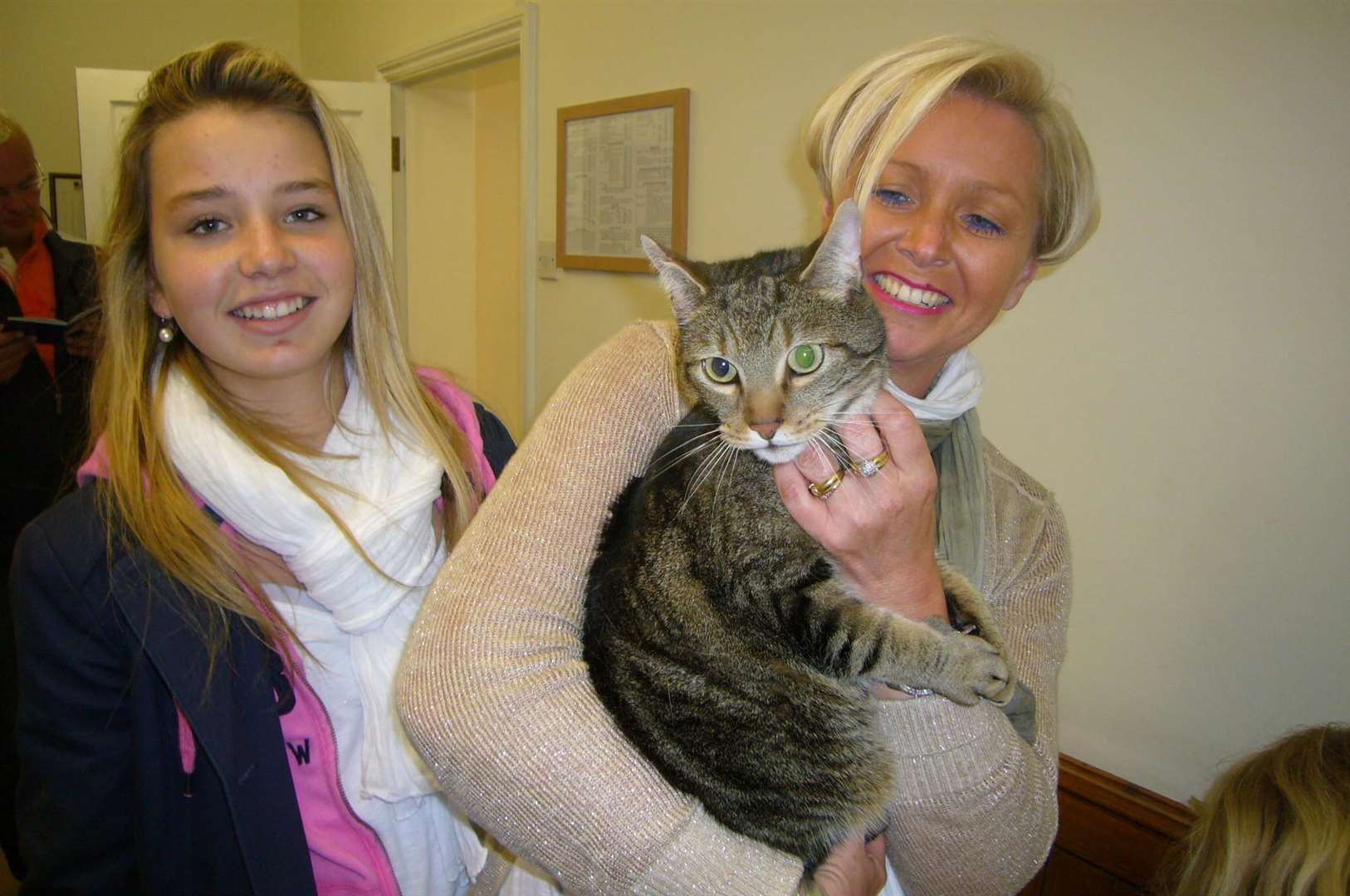 Poussey with Charlotte and Sandrine Foehr. Picture: Rosie Blundell