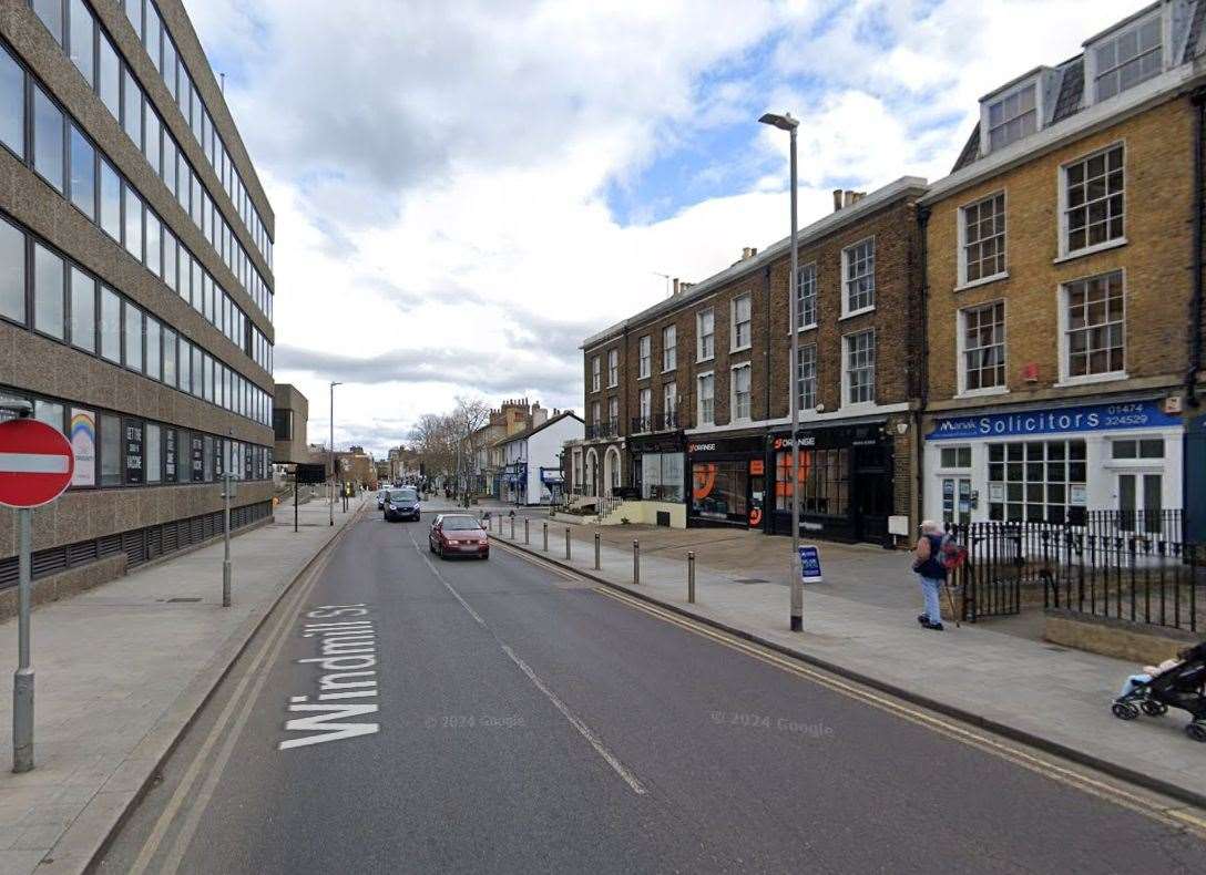 A man was seriously assaulted in Windmill Street, Gravesend. Picture: Google Maps