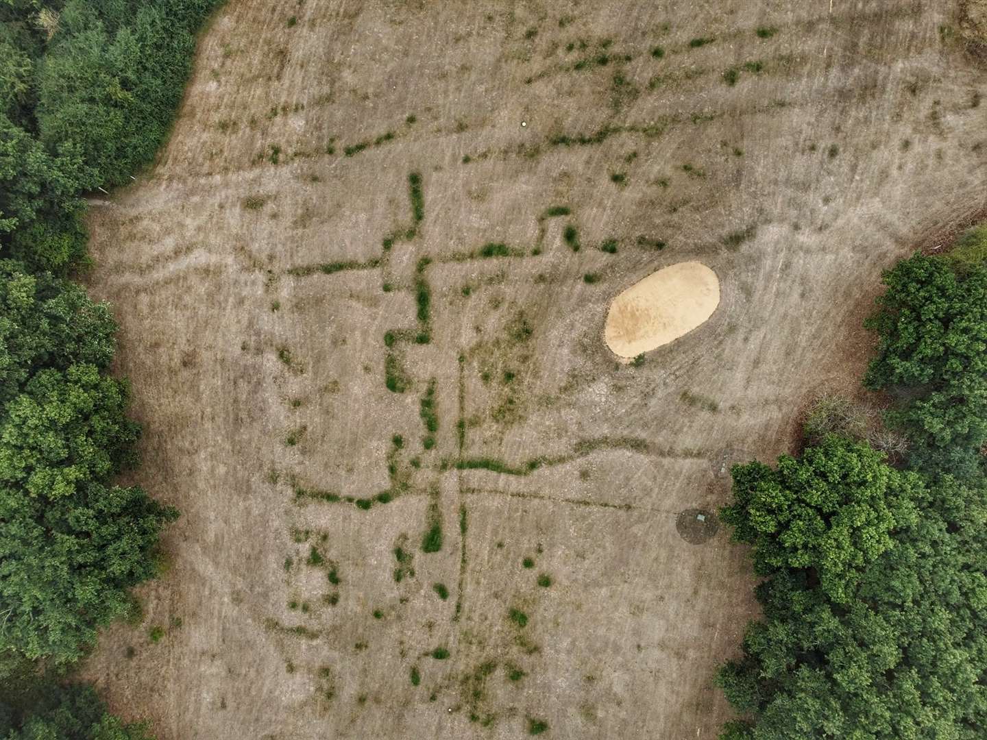 The hidden trenches became much more visible. Picture: Tom Banbury