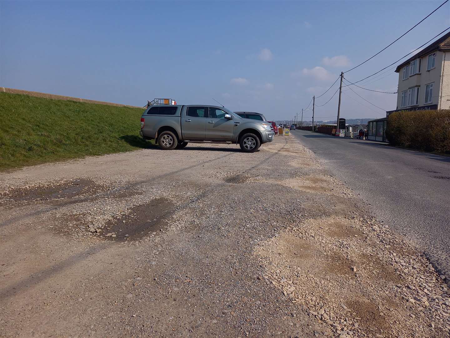 The council has filled in the holes near to the roadside