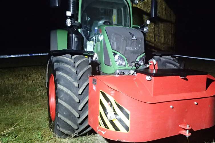 The train collided with the counterweight fixed to the front of the tractor. Picture: Rail Accident Investigation Branch