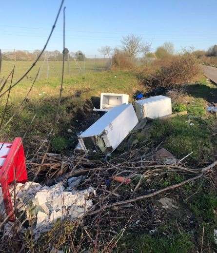 Fridges were dumped in the hedges