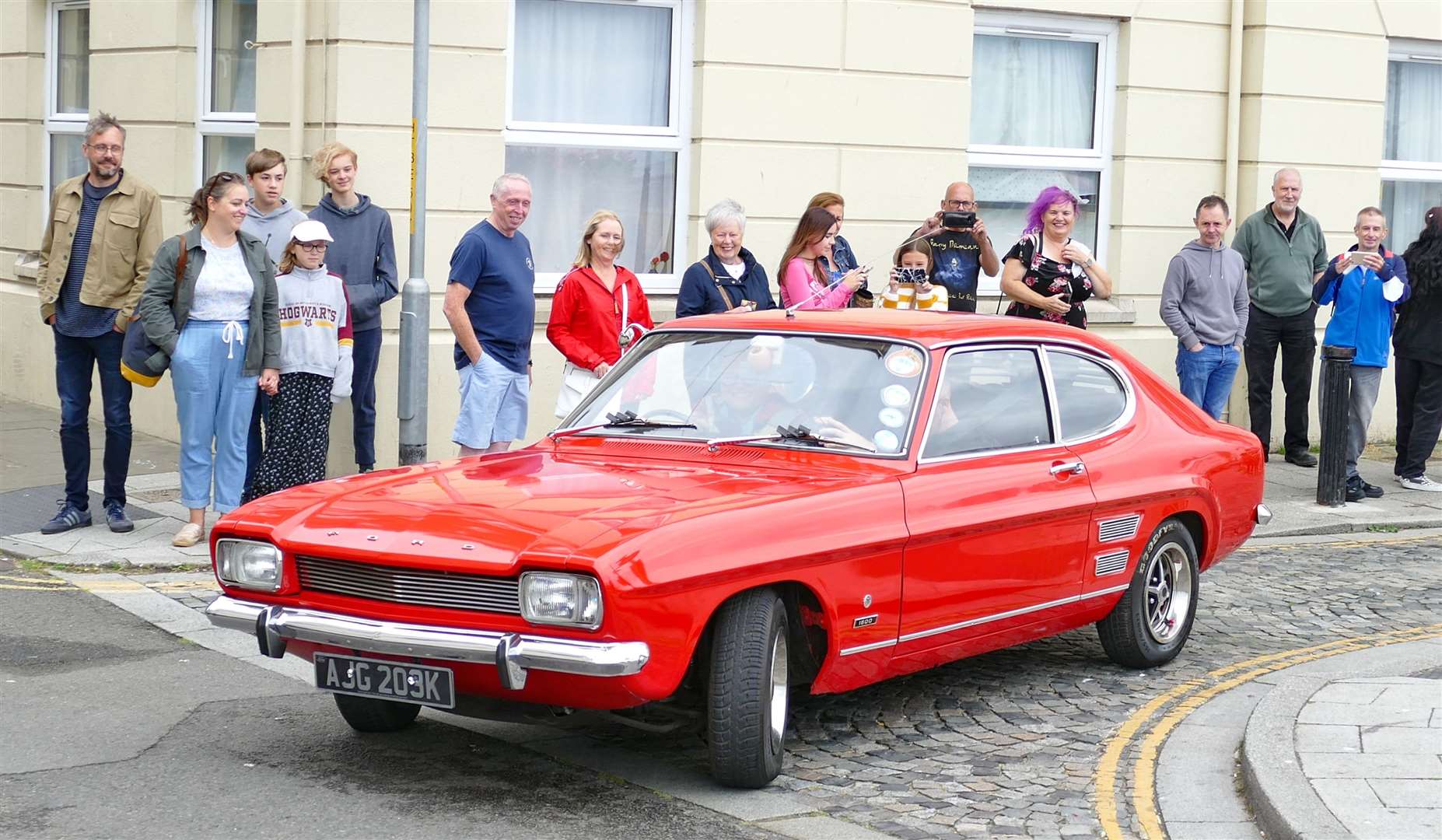 Passers-by stopped to watch the filming take place. Picture: Frank Leppard Photography