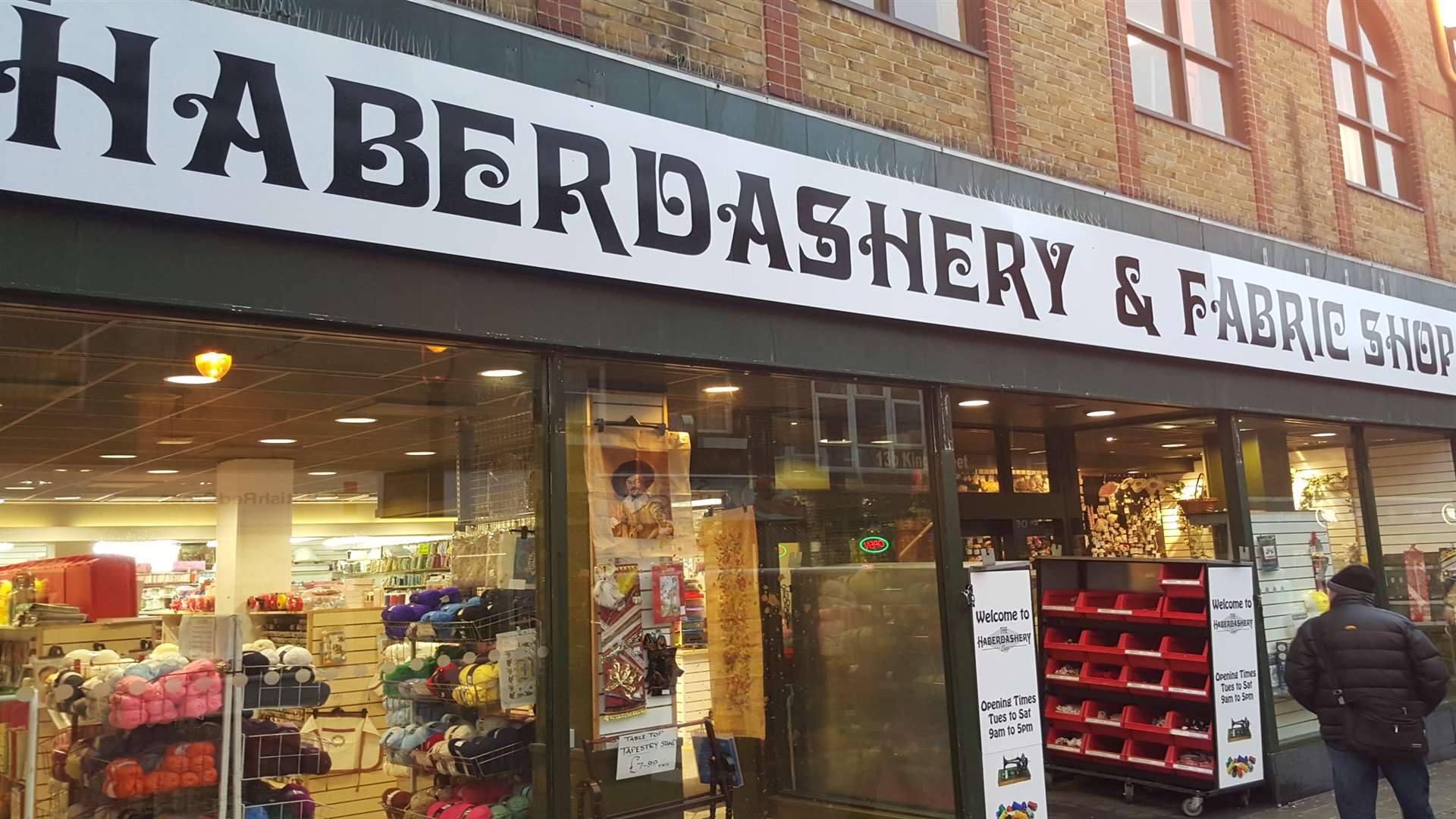 The Haberdashery & Fabric Shop was flooded this morning due to heavy rain