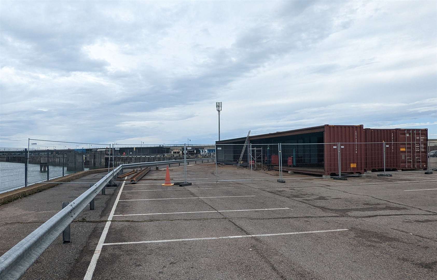 The containers at Folkestone harbour which were earmarked for Macknade Fine Foods