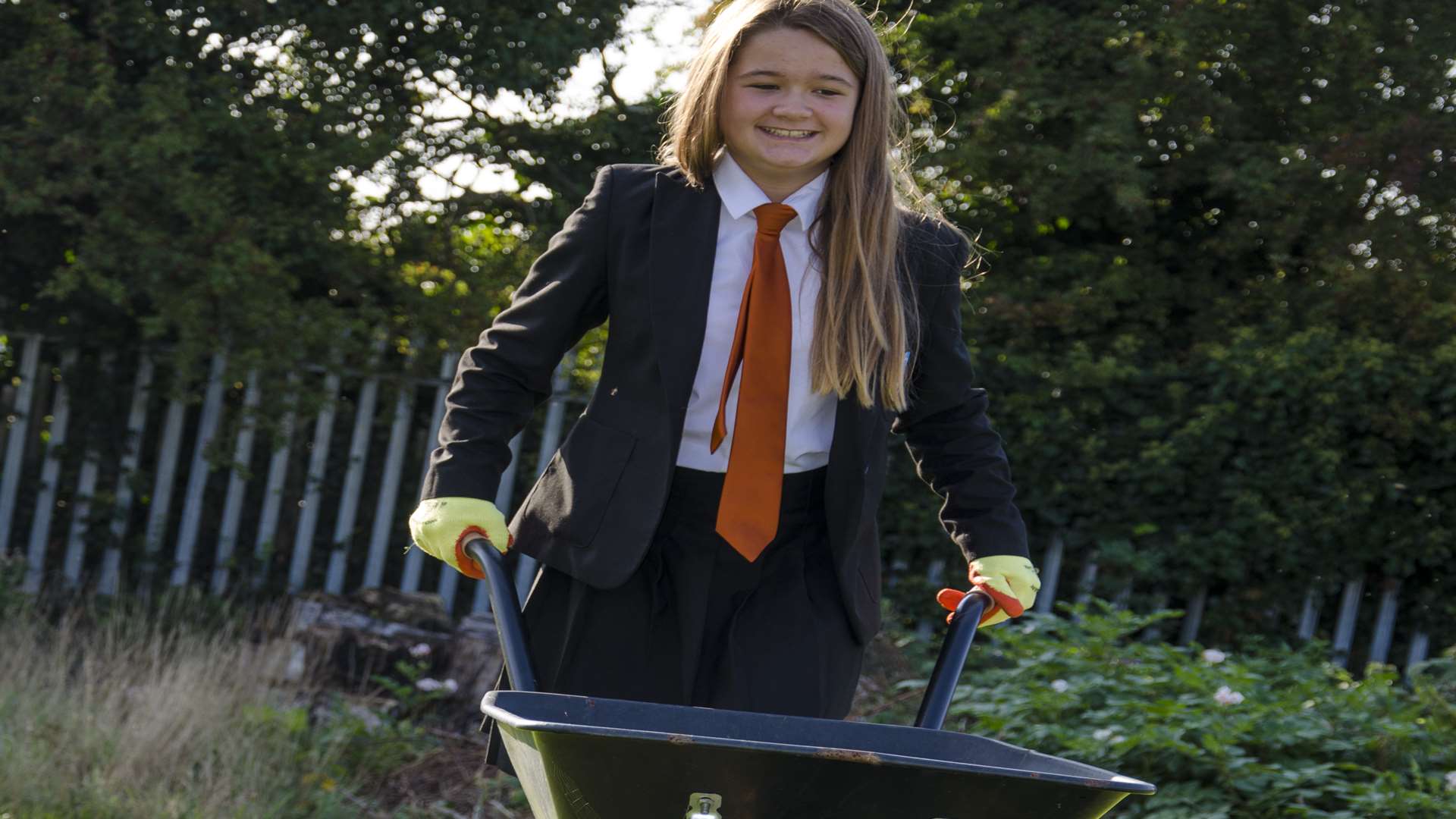 The pupils help on the farm. Picture: Emily Huddle