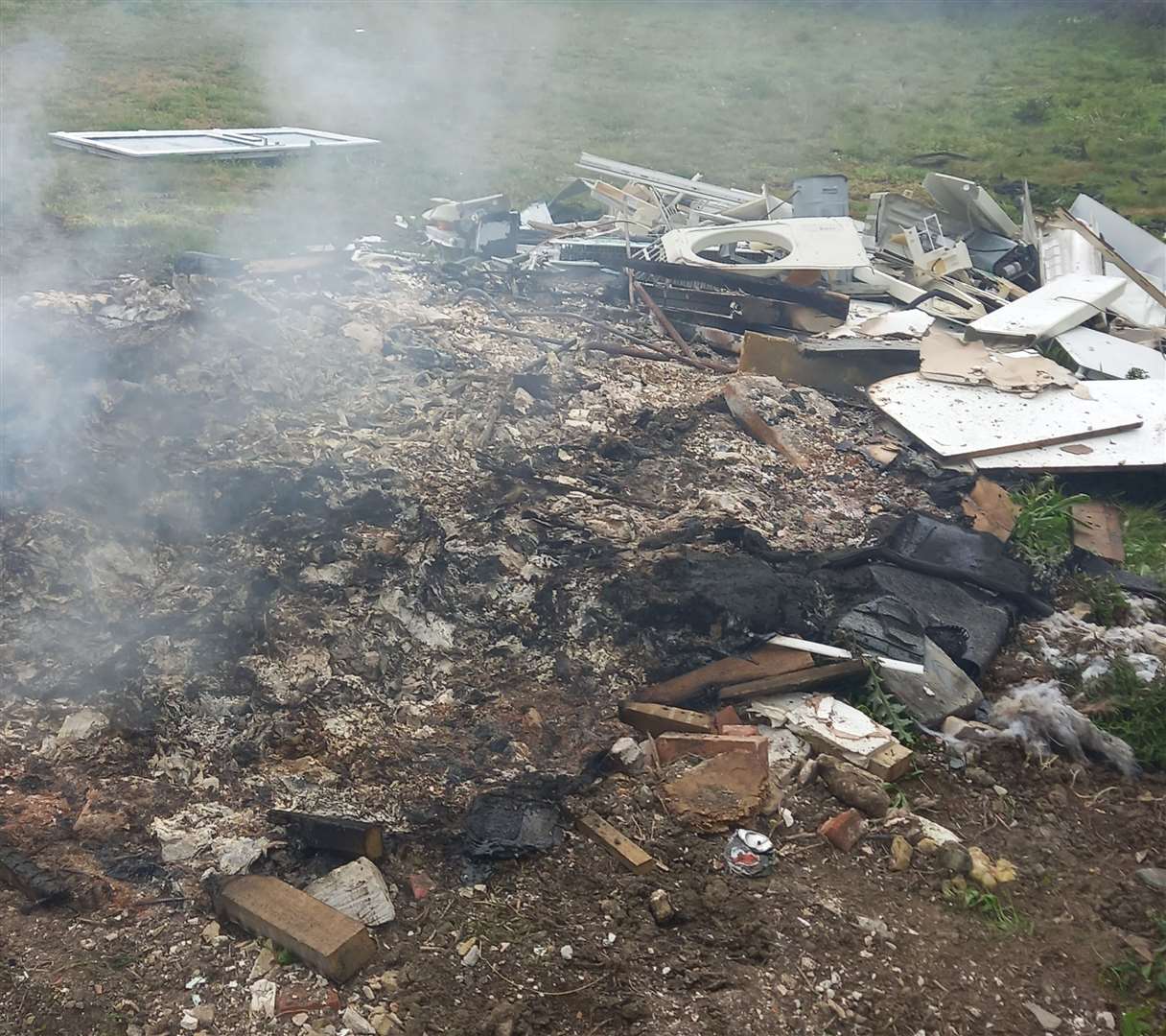 The waste was often a mix of building materials, household waste, plastics and furniture. Photo: Ashford Borough Council