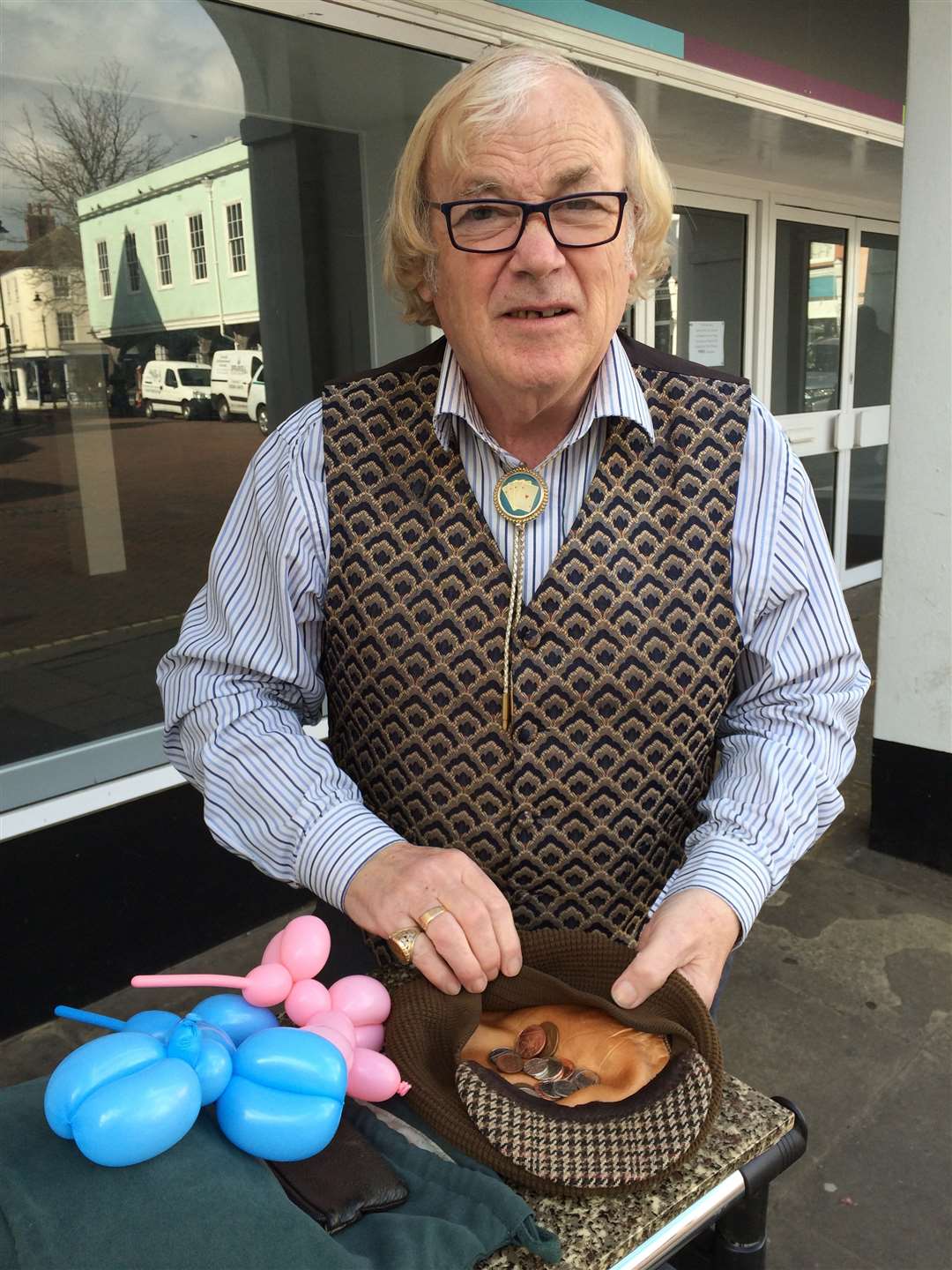 Magician had his earnings swiped while he worked in the town centre.