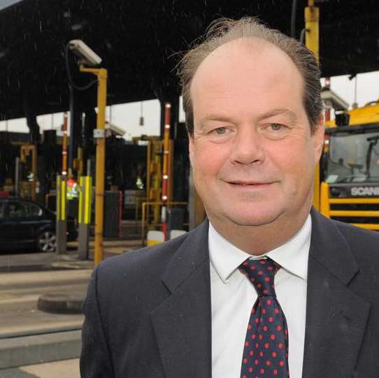 Roads Minister Stephen Hammond at the Dartford Crossing