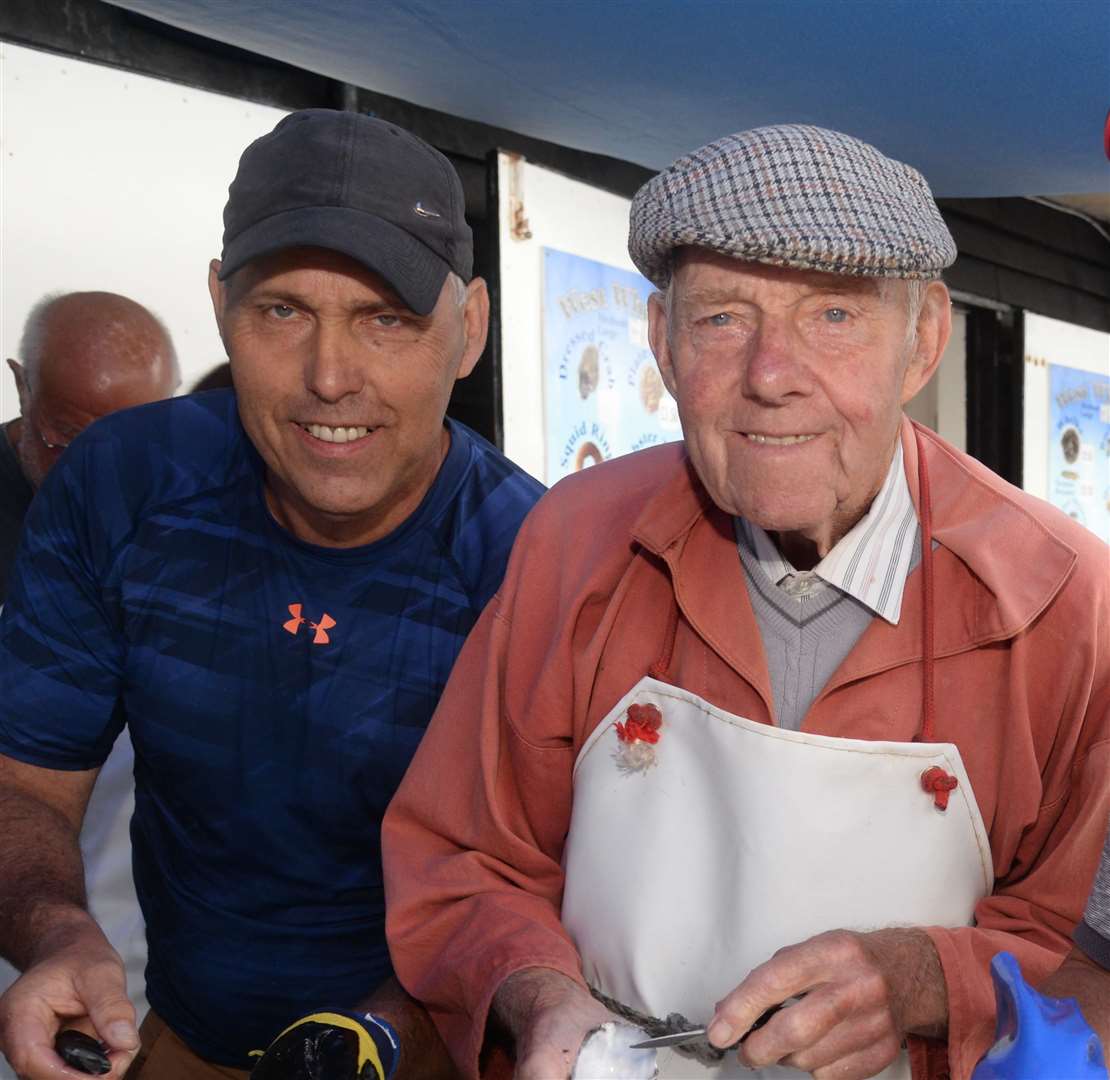 Graham West with his father Derrick from West Whelks. Picture: Chris Davey