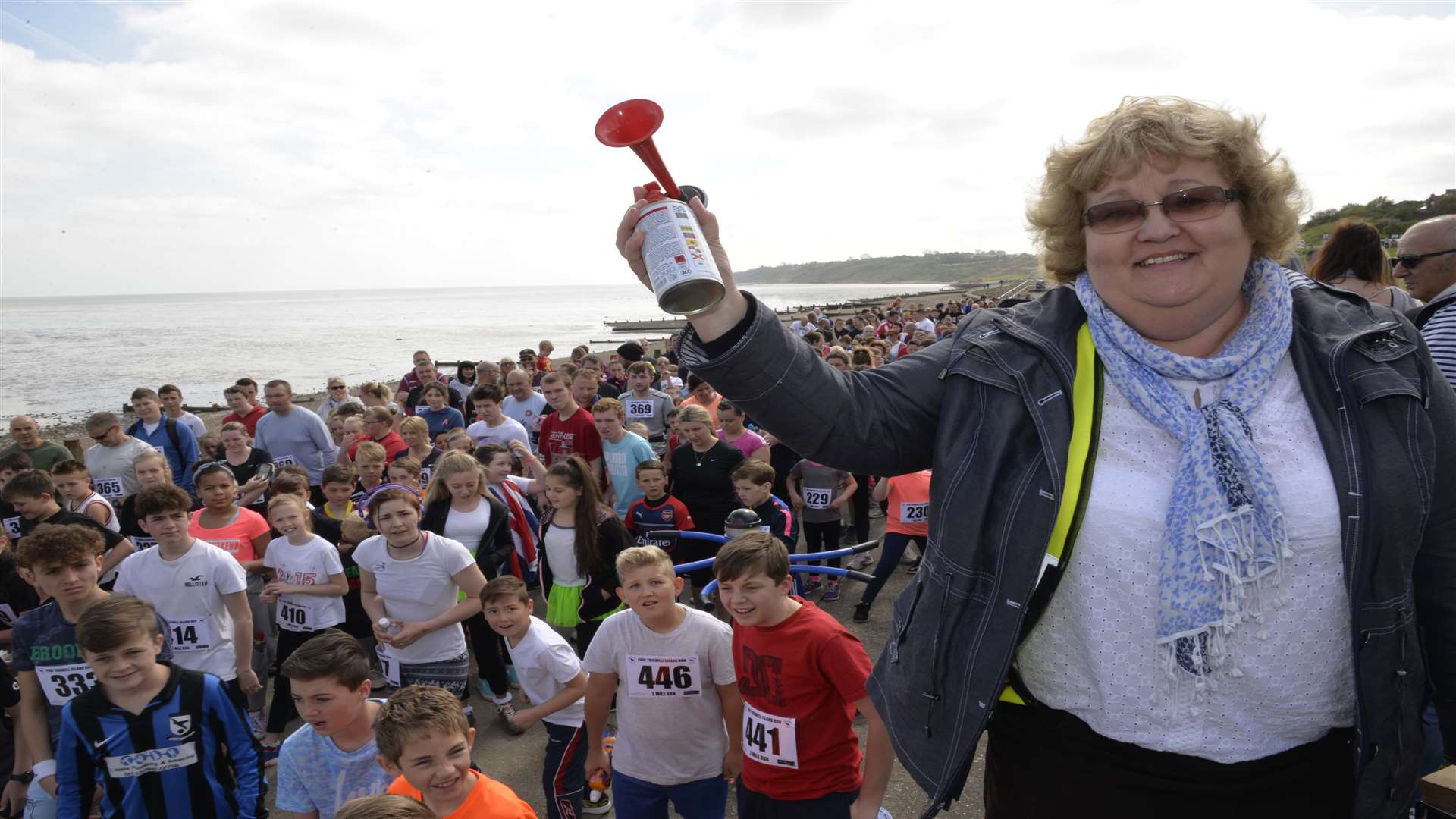 Fiona Trigwell starts the two mile race