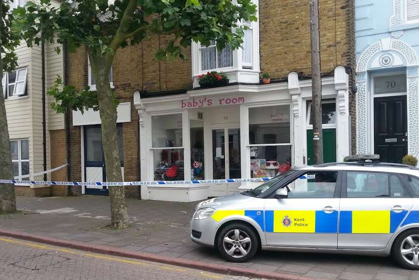 Police tape off scene in Mortimer Street