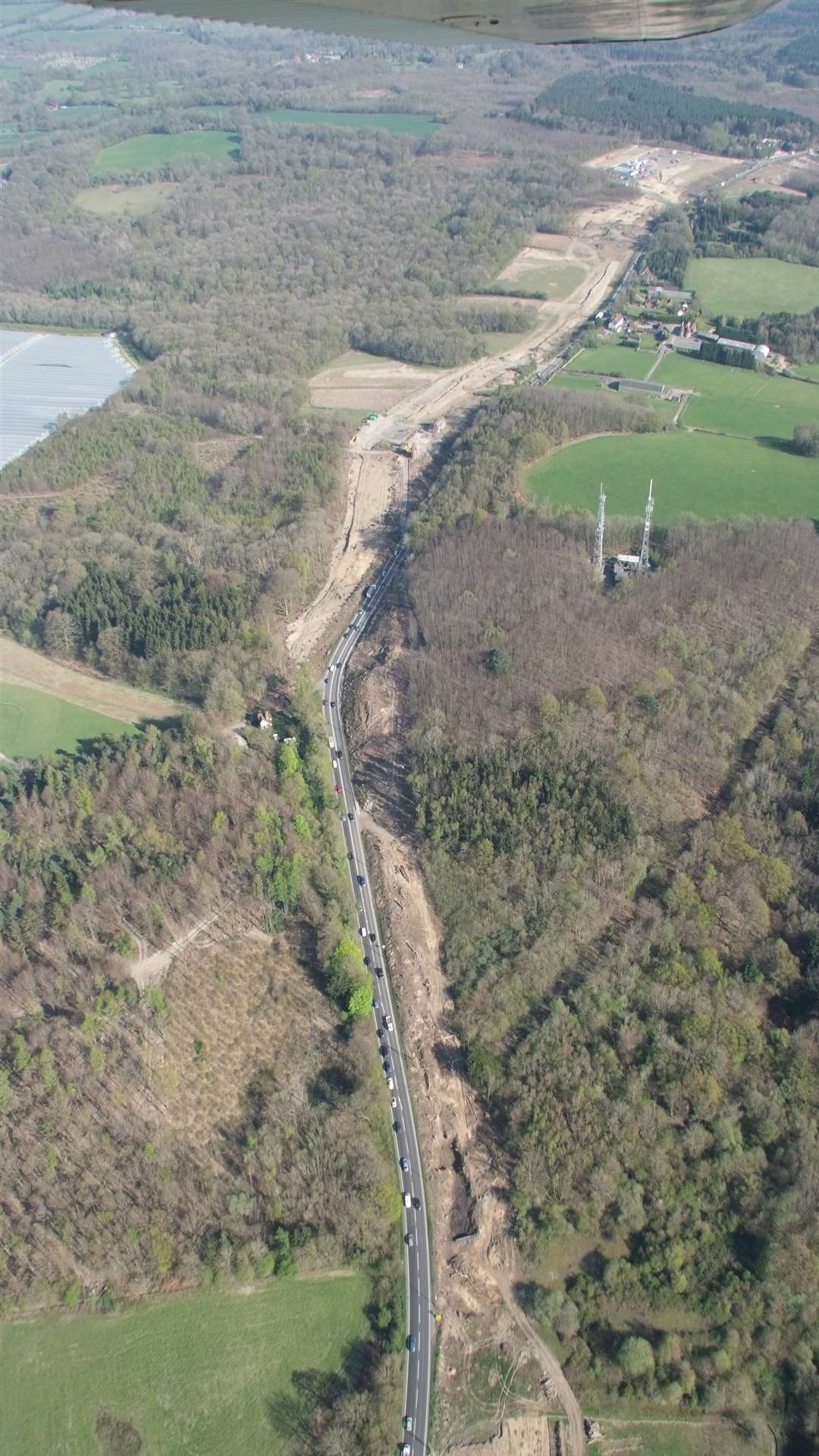 An aerial shot before work began on the A21. Picture: Highways Agency