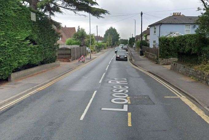 Firefighters have been called to a crash in Loose Road, Maidstone. Picture: Google Maps