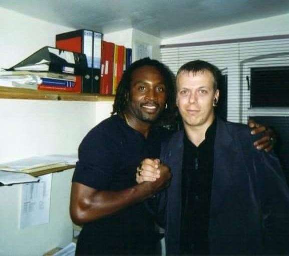 Boxer Nigel Benn with DJ Kev Goodwin. Picture: Kev Goodwin