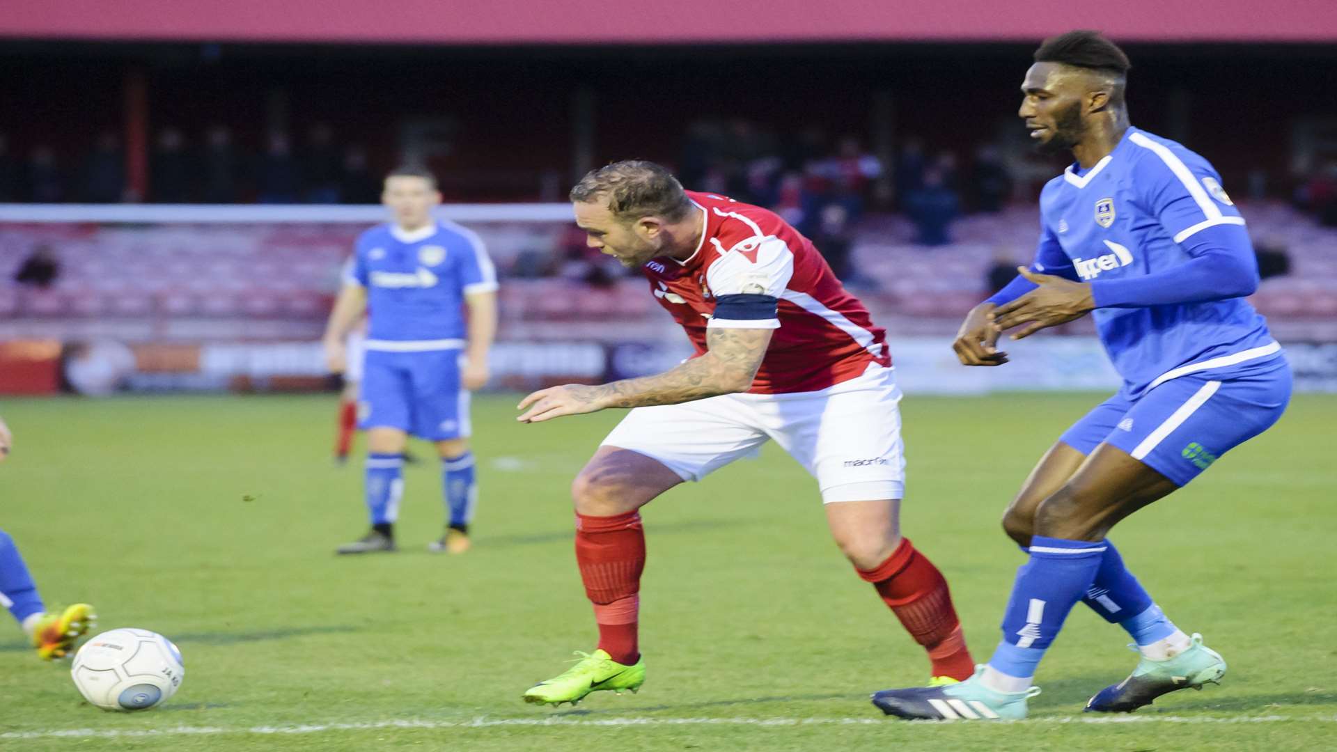 Danny Kedwell scored one and set up another in Ebbsfleet's 4-0 win over Guiseley Picture: Andy Payton