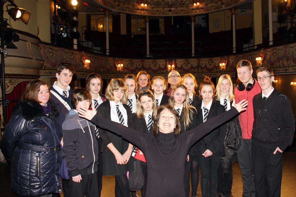 Author Geraldine McCaughrean celebrates her new book at the Theatre Royal, Margate.