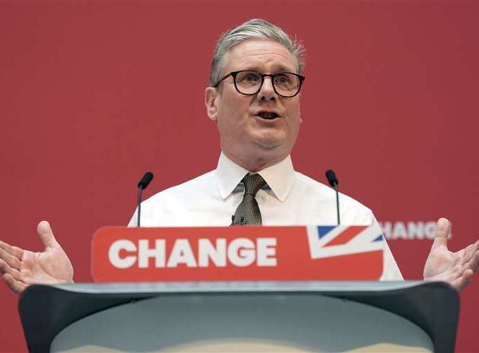 Labour leader Sir Keir Starmer unveiling the party's manifesto. Picture: Stefan Rousseau/PA