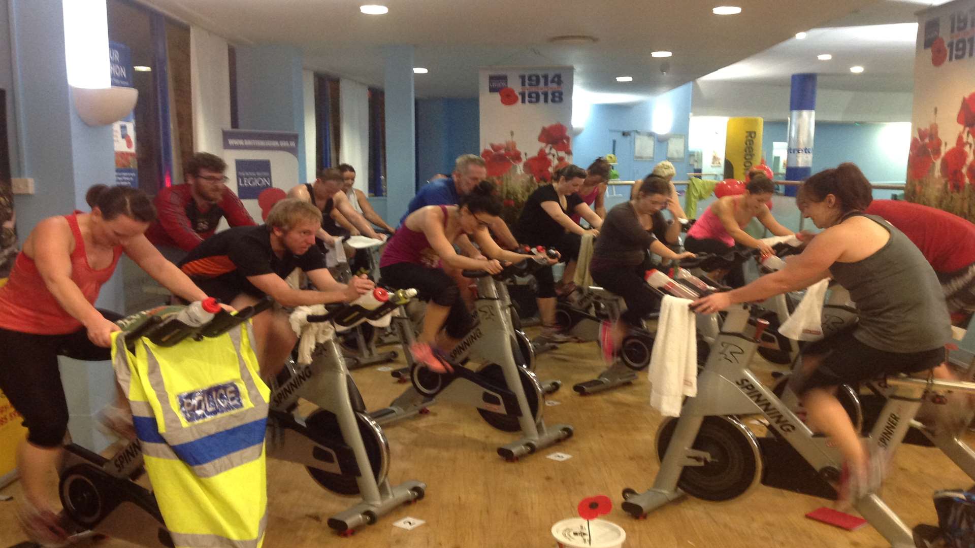 Peak fitness in Tonbridge hosted a spinathon