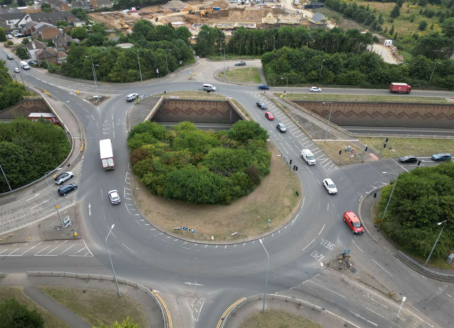 More traffic will be on the Key Street roundabout near Sittingbourne. Picture: Barry Goodwin