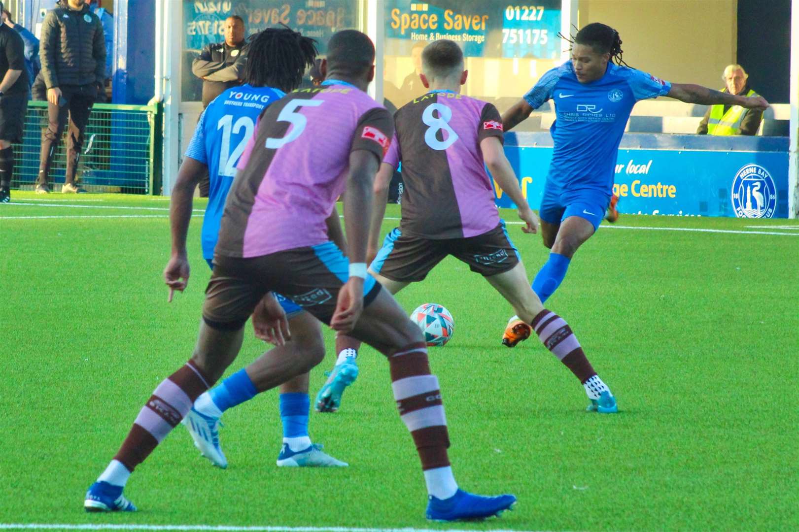 Herne Bay's Mason Saunders-Henry pulls the trigger. Picture: Keith Davy