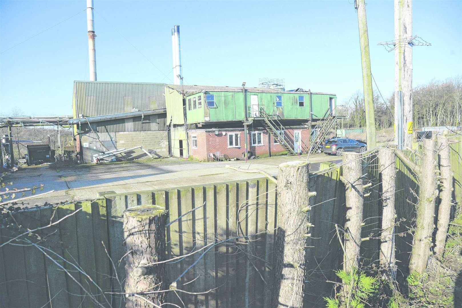 The former Thruxted Mill animal rendering plant in Penny Pot Lane