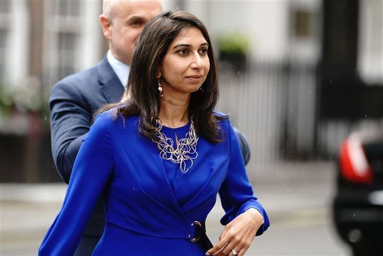 Home Secretary Suella Braverman is being challenged over the use of the hotel to house child migrants (PA)