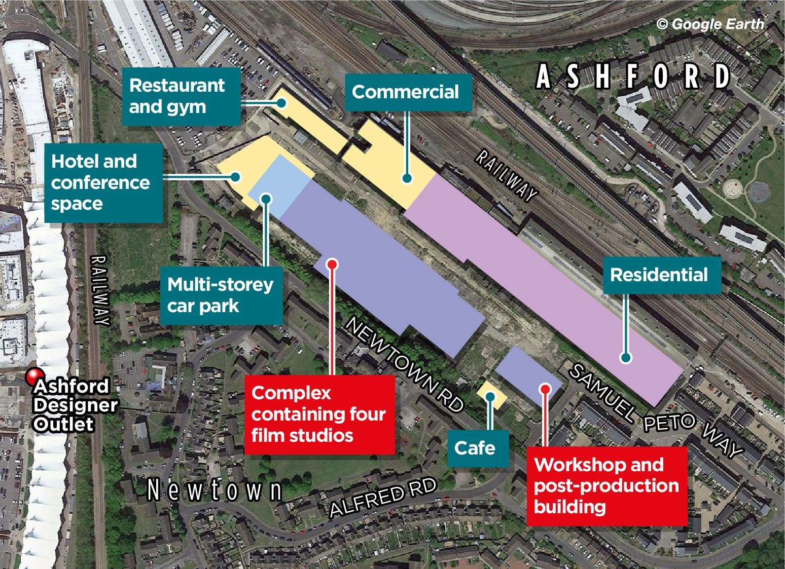 A map of how the Newtown site will look