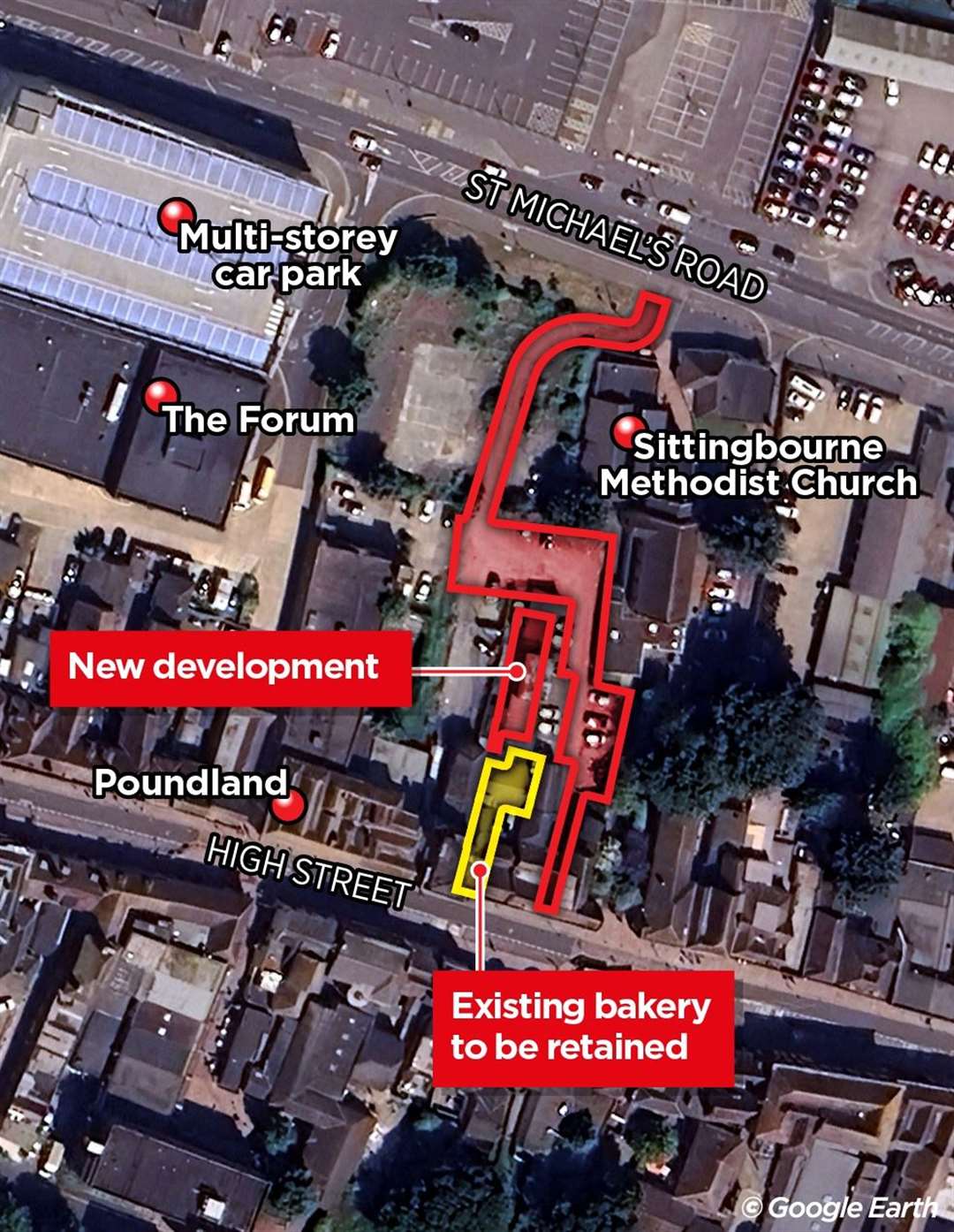 The plans for A.E. Barrow & Sons Ltd in Sittingbourne High Street, Sittingbourne