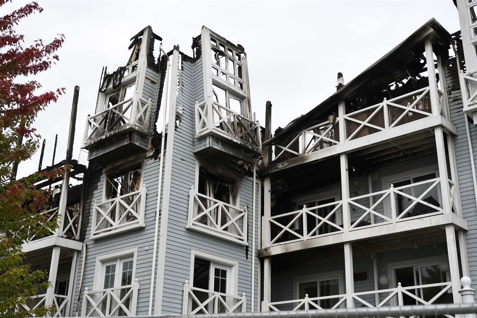 Pictures of the aftermath of the fire that happened at Holborough Lakes. Picture: Barry Goodwin