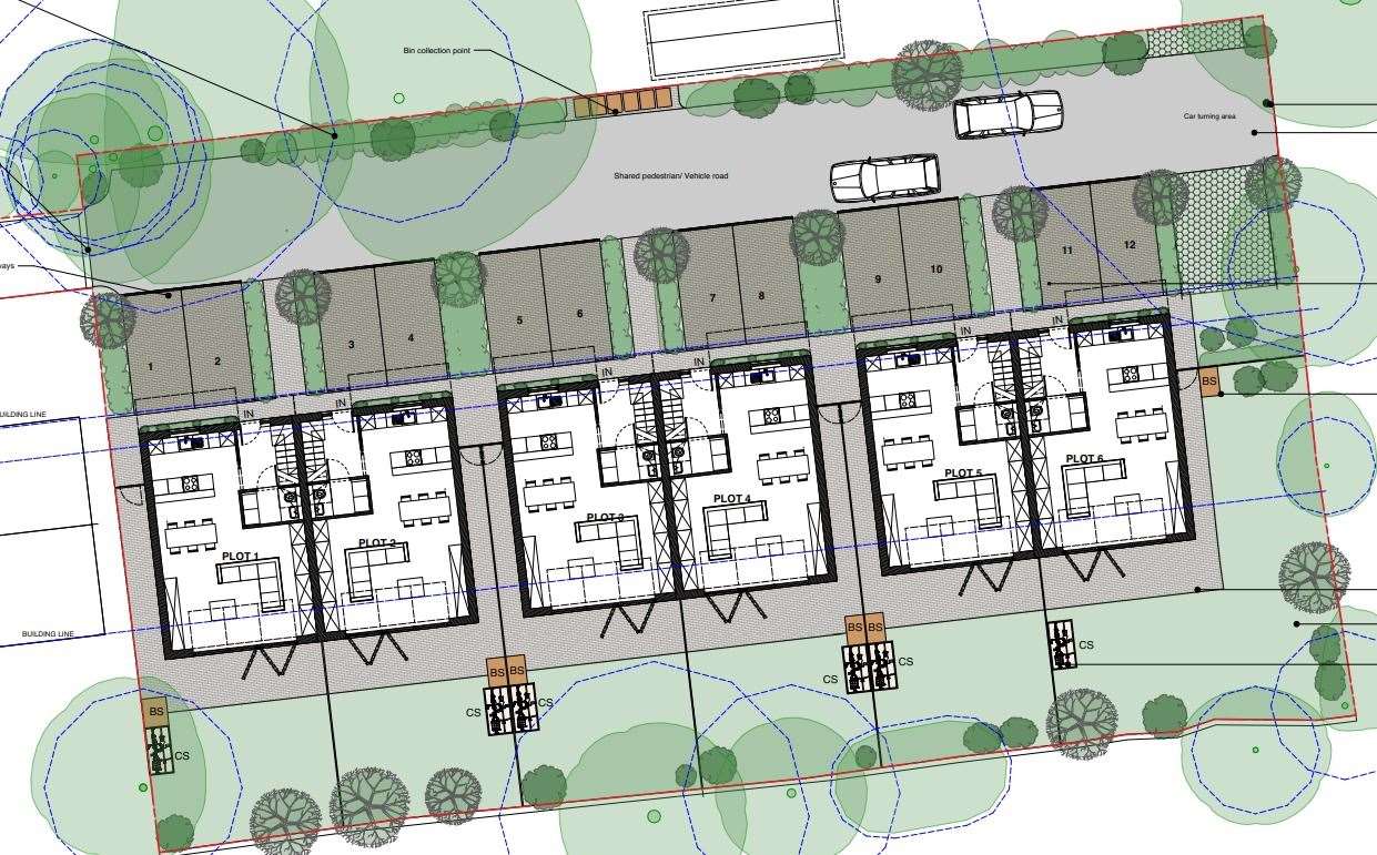 There would have been six homes. Picture: Tunbridge Wells Borough Council / HAPA Architects