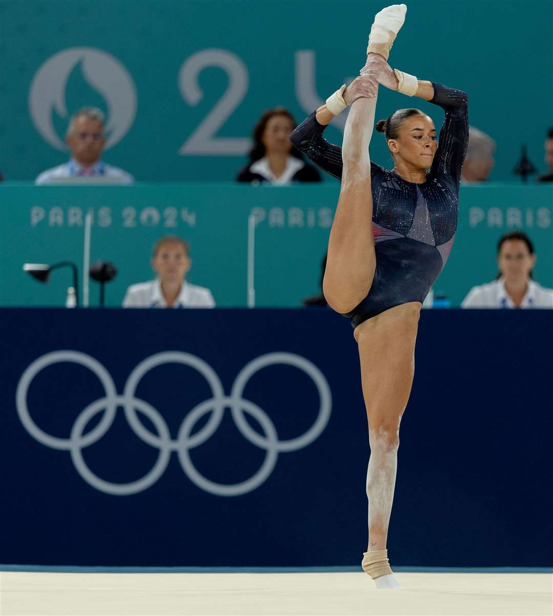 Georgia-Mae Fenton competes for TeamGB in Artistic Gymnastics floor exercise at the Bercy Arena in Paris Picture:Chloe Knott/Team GB