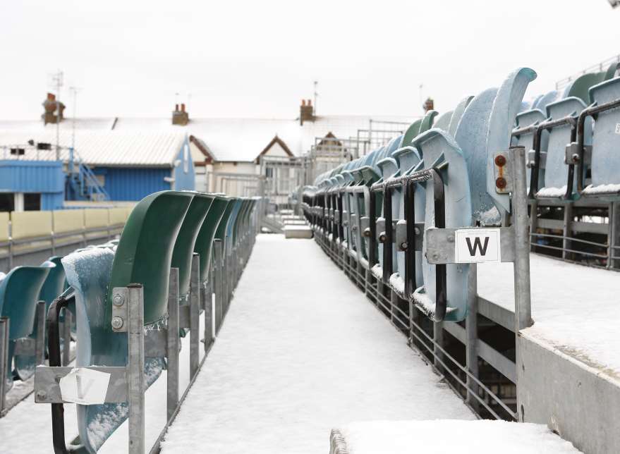 Gillingham's Town End where the Blackburn fans were due to be seated Picture: Andy Jones