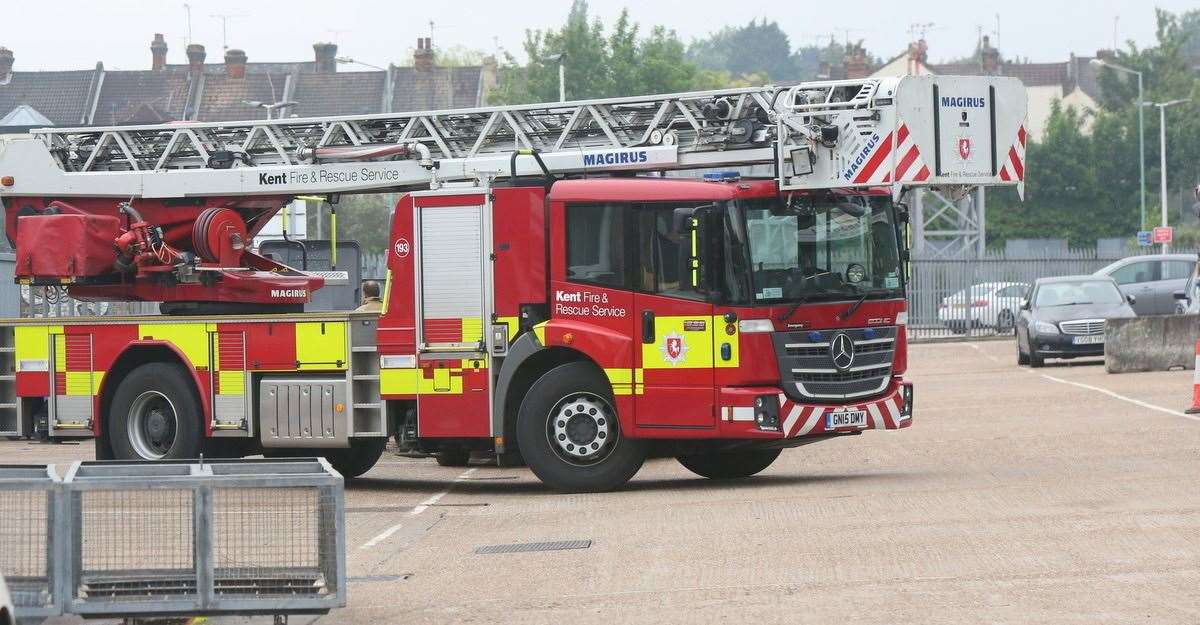 Fire at one of the Lepson's units in Gillingham. Picture: UKNiP