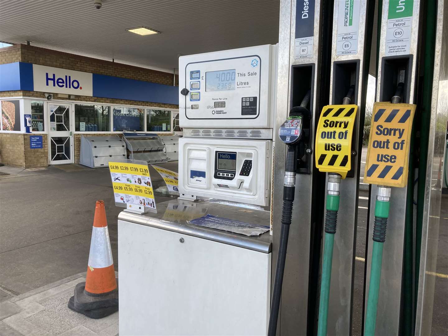 Closed: the Tesco petrol station in Bridge Road, Sheerness