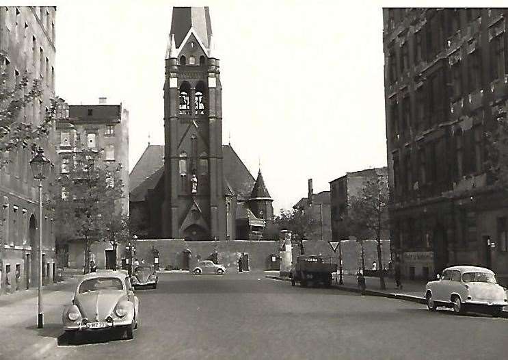 The entrance to this church was sealed off by the Berlin Wall