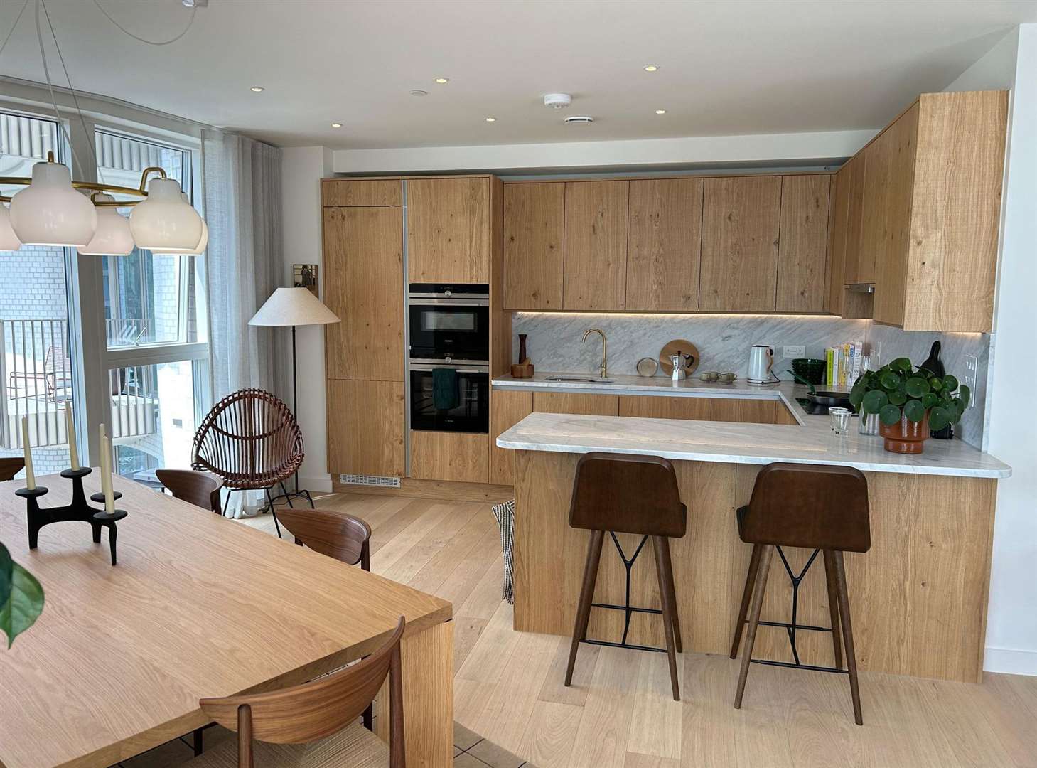 A kitchen diner inside one of the Shoreline Crescent homes