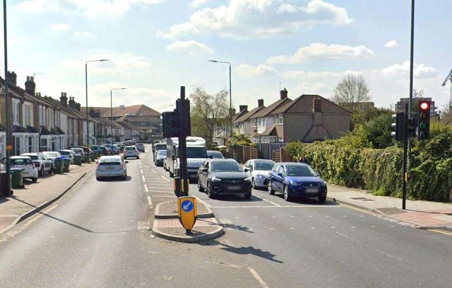 Police were called to the scene in Erith Road, Bexleyheath. Photo: Google