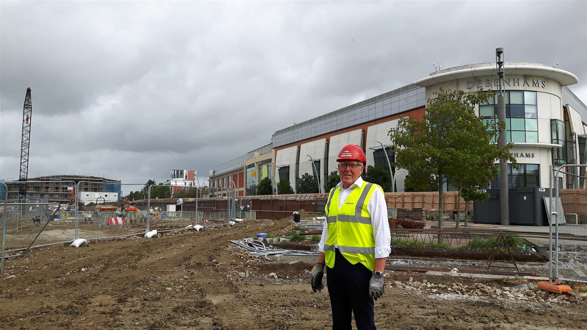 Geoff Burningham on the Elwick Place site