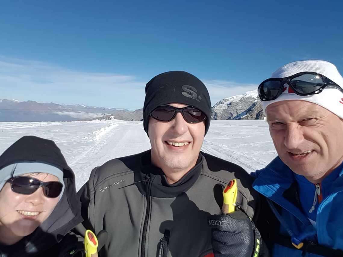 Maurice (middle) with friends Tuyen Nguyen and Ian Boyd.