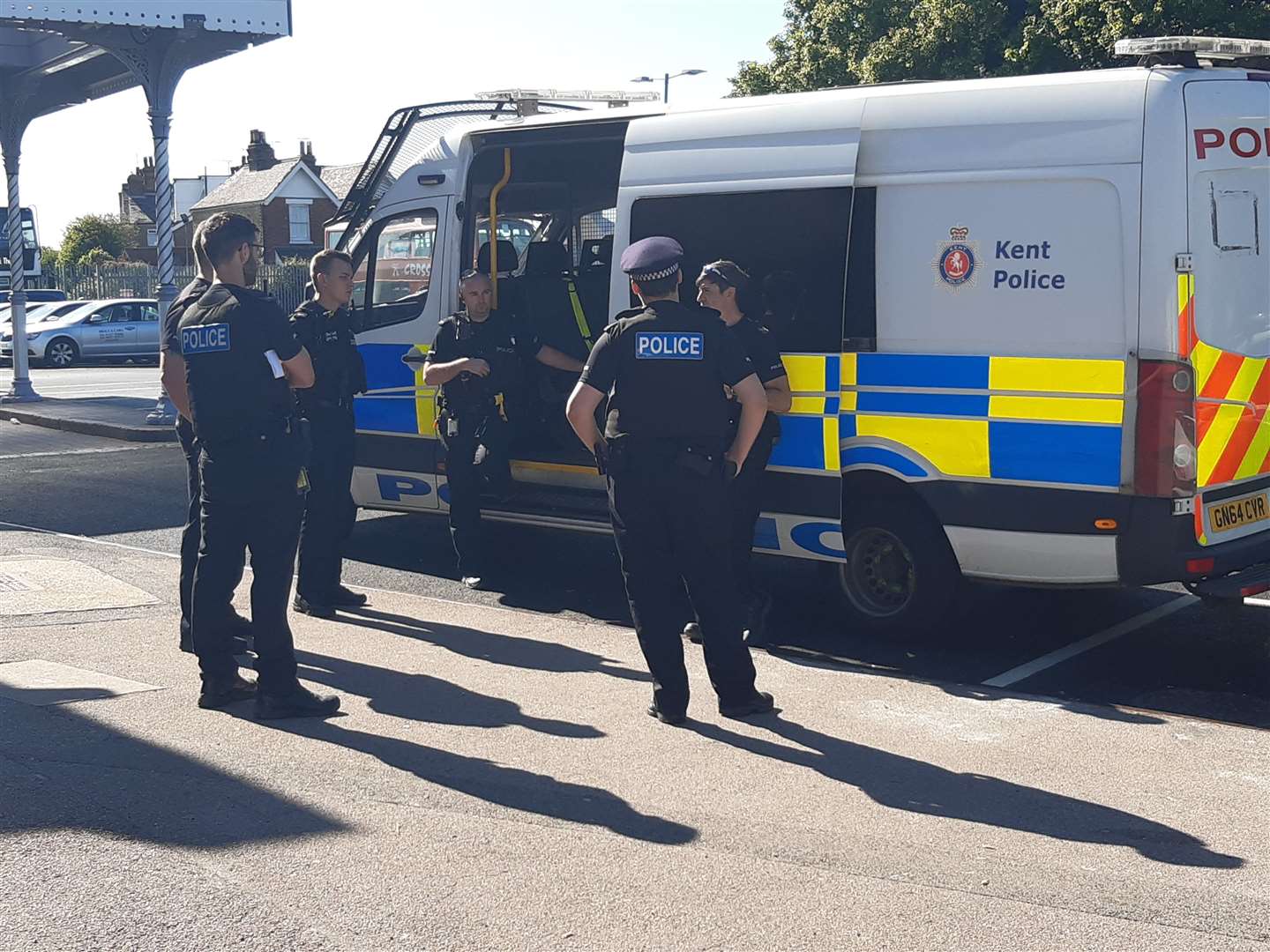 Police at Herne Bay station