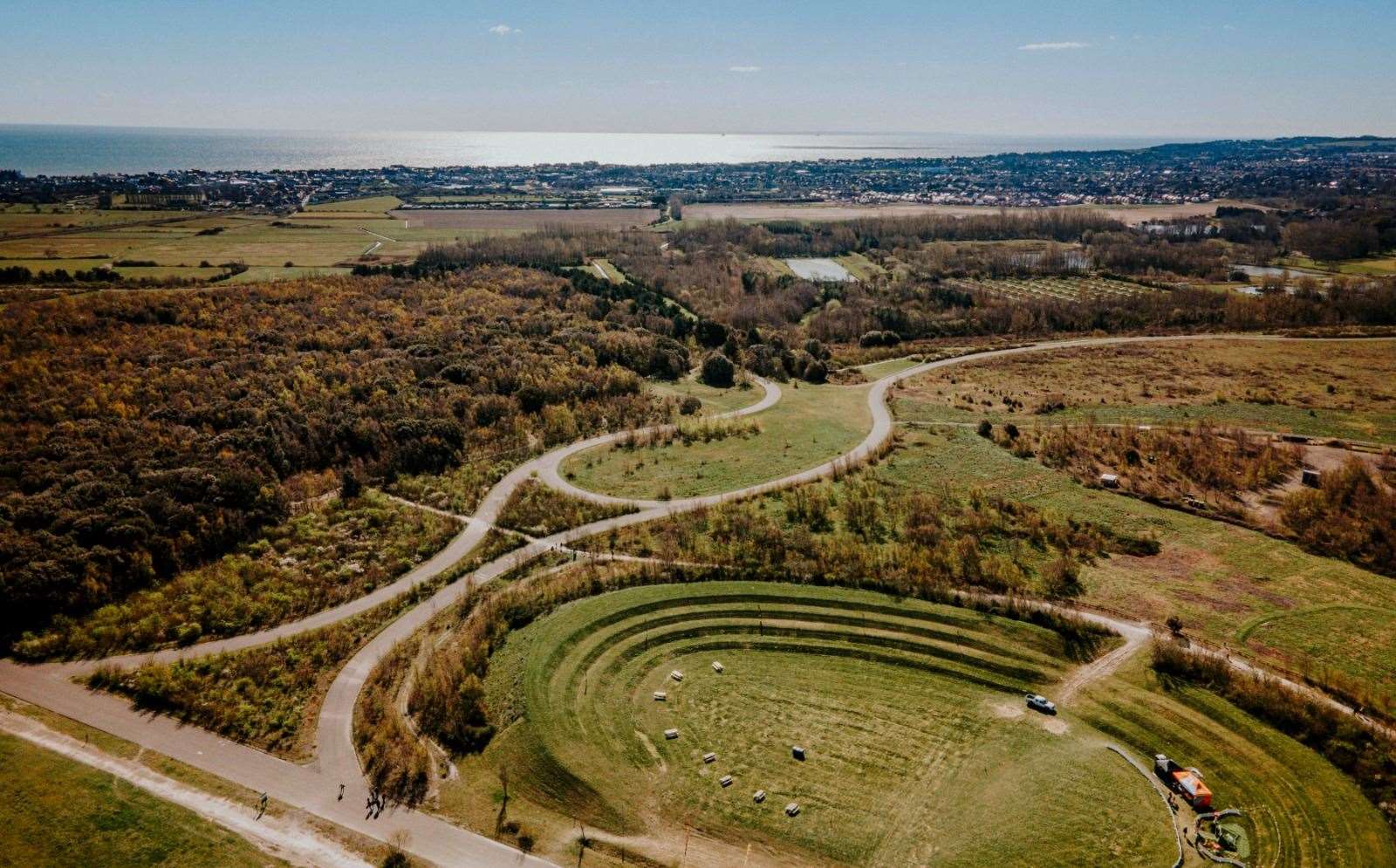 The traffic-free route inside Betteshanger Country Park is perfect for families