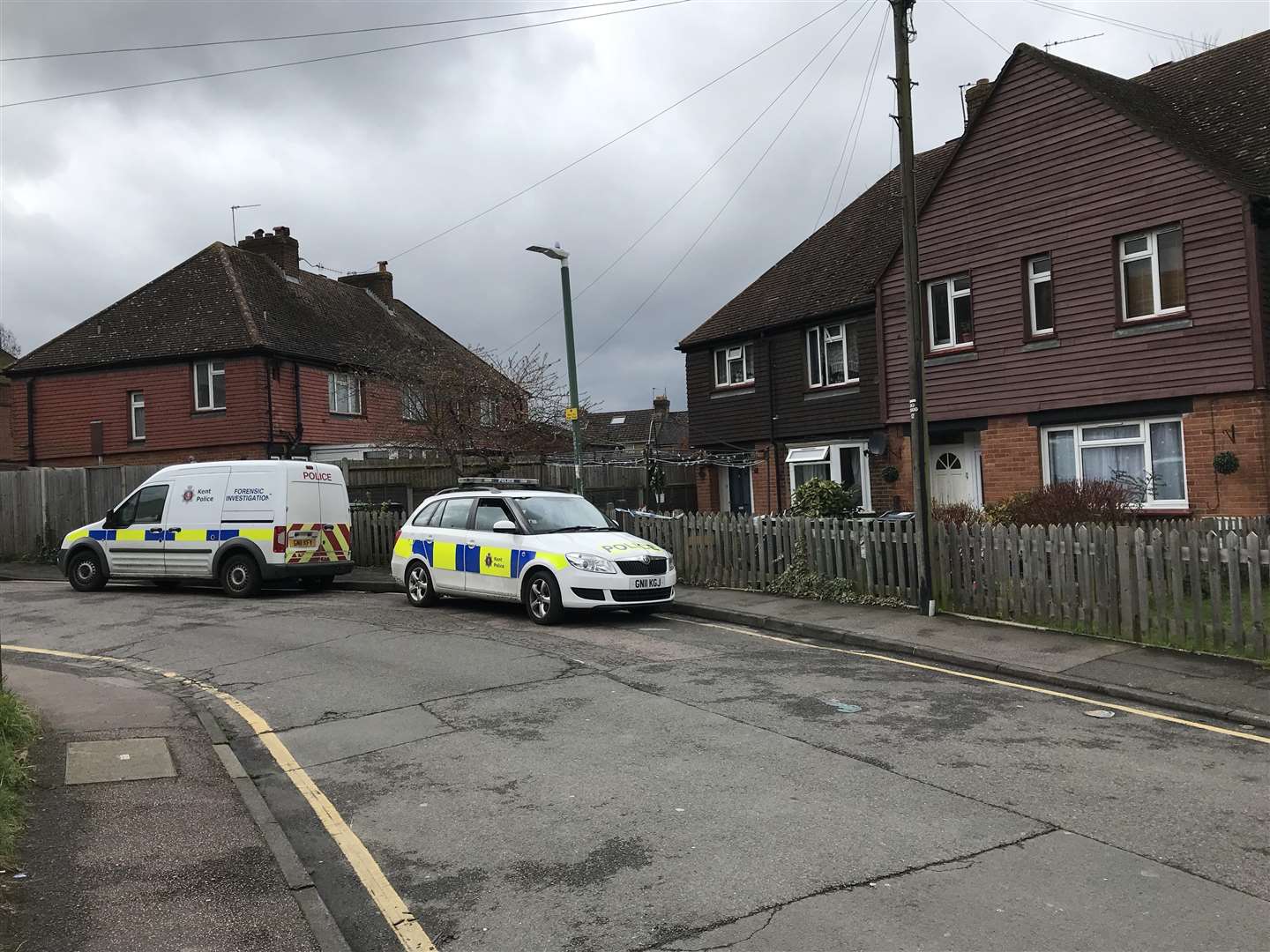 Police at the scene in Upper Road (1363268)