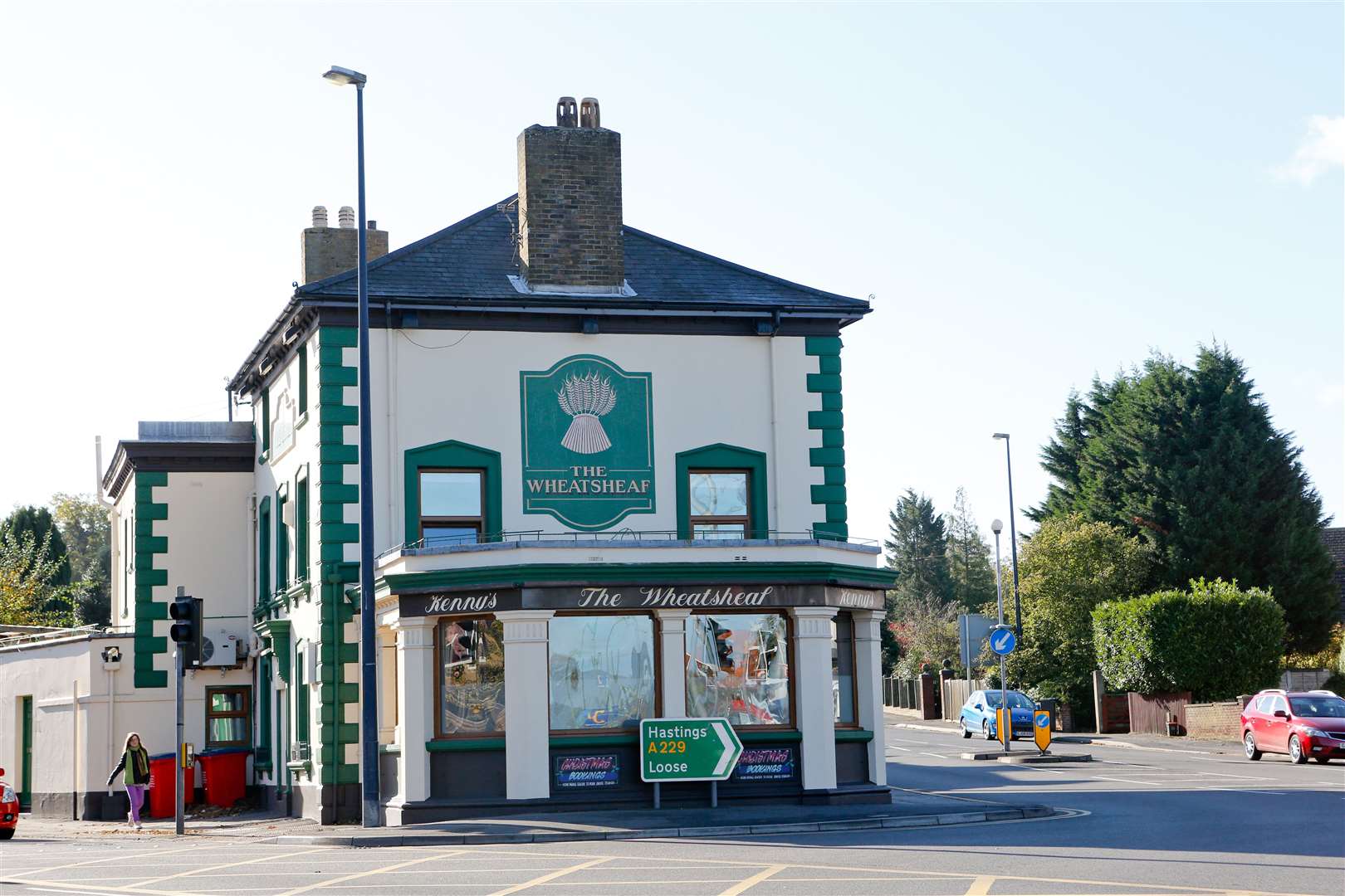 The Wheatsheaf pub at the junction of the Loose Road and Sutton Road